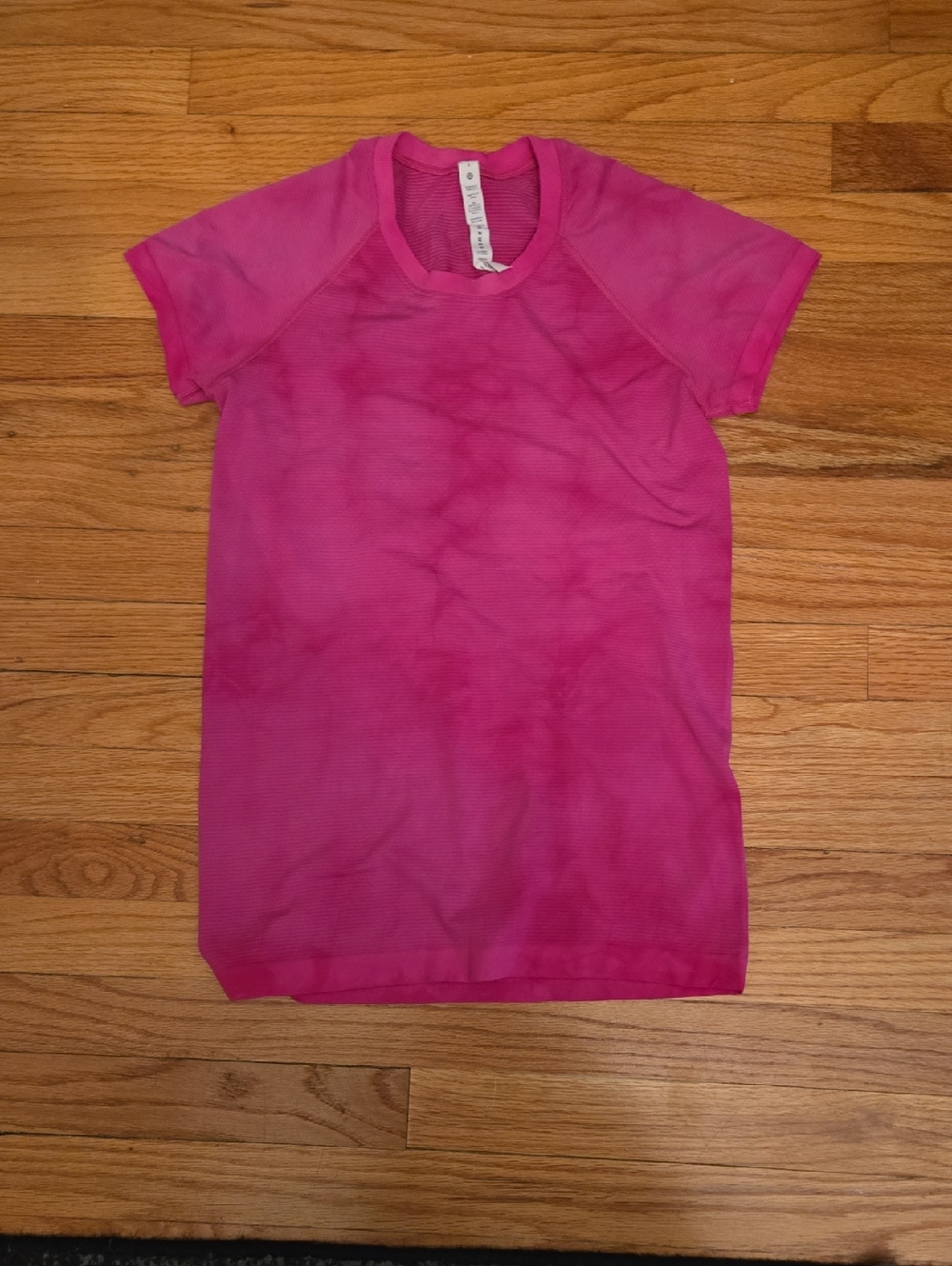 lululemon athletica Pink Ribbed Crewneck Tee